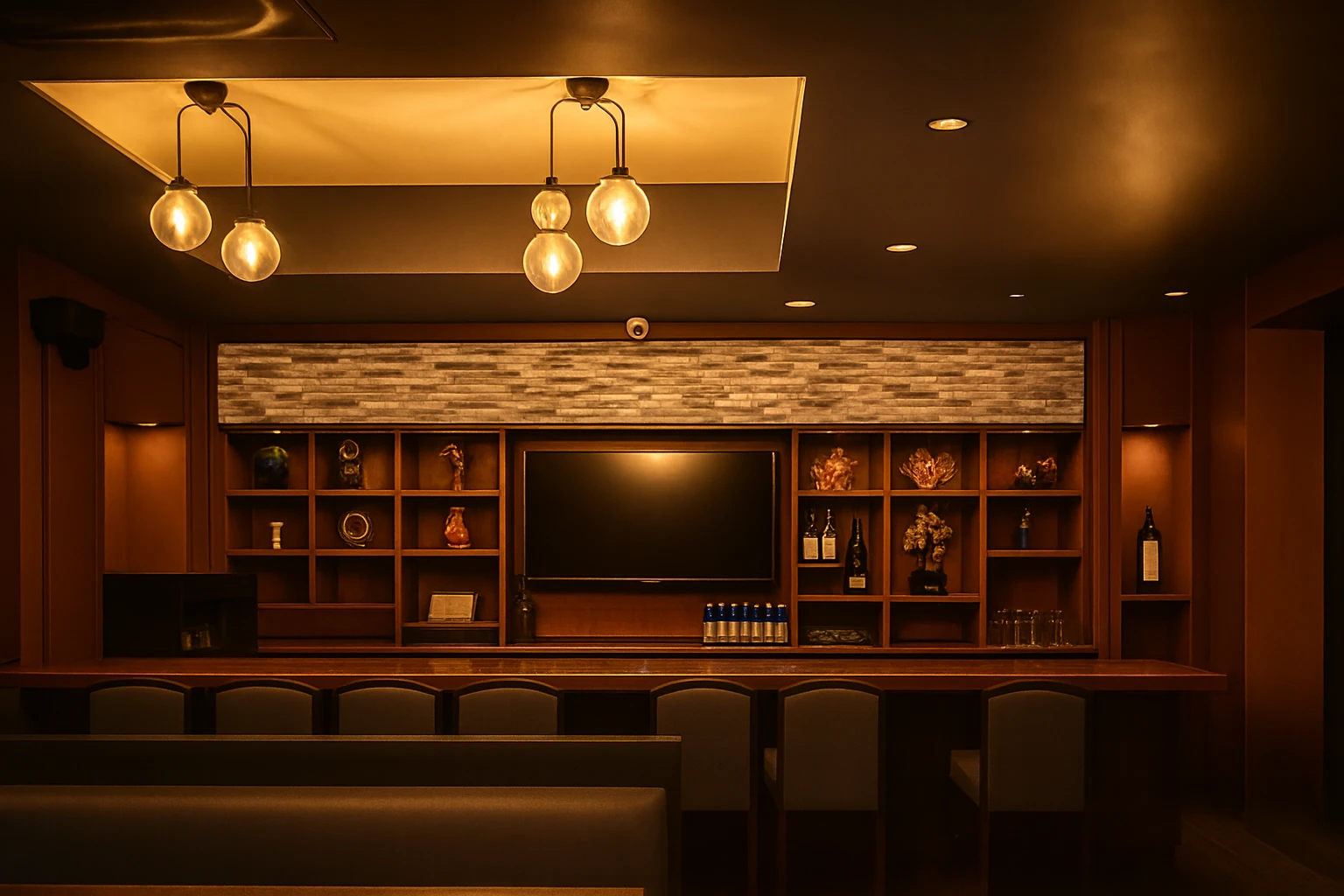 広島・流川のラウンジ グランクリュ メインカウンターの写真